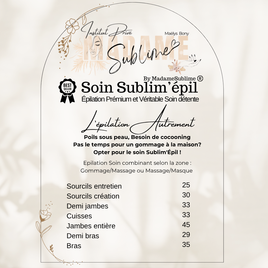 Tarif Soin Sublim'épil à Saint-André-de-Boëge