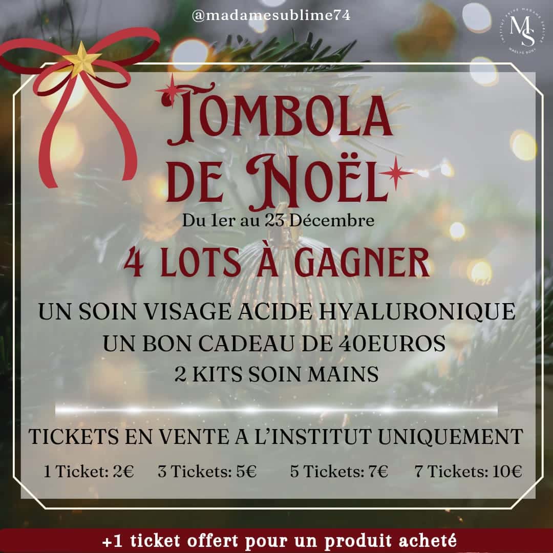 Tombola de Noël chez Madame Sublime